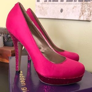 Madden Girl Magenta Heels.
